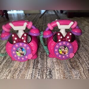Disney Minnie Mouse Pink and Purple Toy Phone Set
